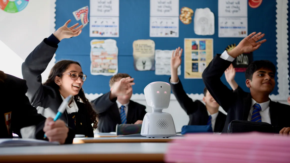 The AV1 robot in use at a UK school Christian SinibaldiNo Isolation