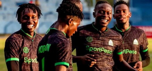 Gor Mahia players in a last action