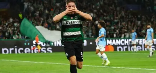 Gyokeres scored a fine hat-trick as Sporting thrashed City Courtesy Reuters